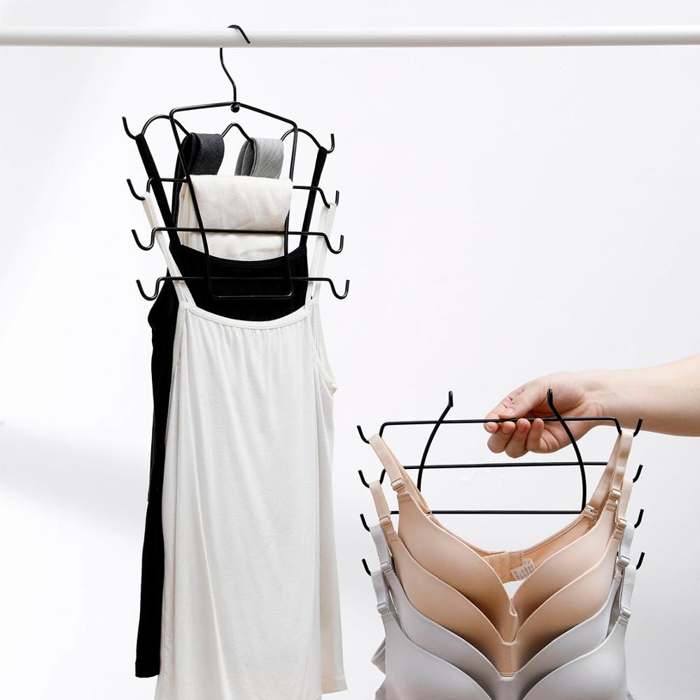 Vest Inner Hanger Scarf Drying Rack Wardrobe Cabinet Organizer Multifunctional Multi-layer Storage Furniture Space Saving Tools