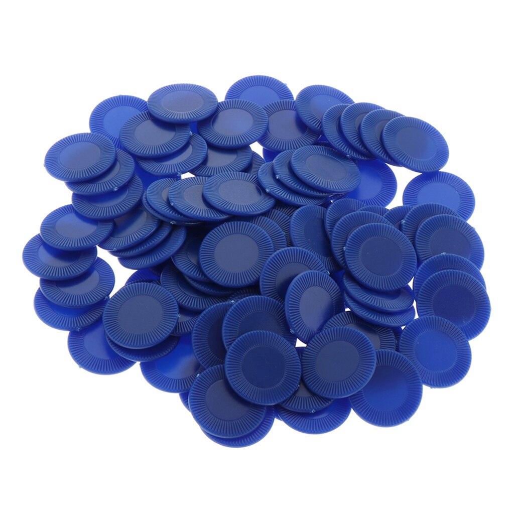 100pcs. Poker Chips Plastic Counters Game Chips Game Tokens Plastic Counters Perfect for Playing, Learning, Sorting: Blue