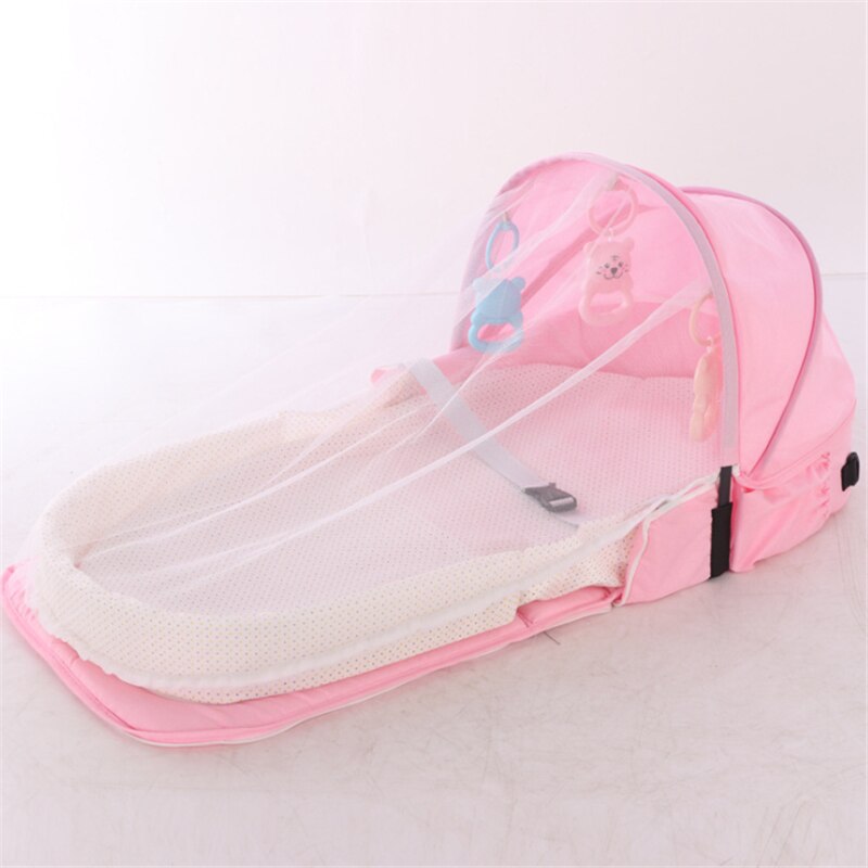 Portable Baby Bed Sleeping Nest Travel Beds Multi-Function Baby Nest For Newborns Portable Cribs For Baby Multifunction: Pink