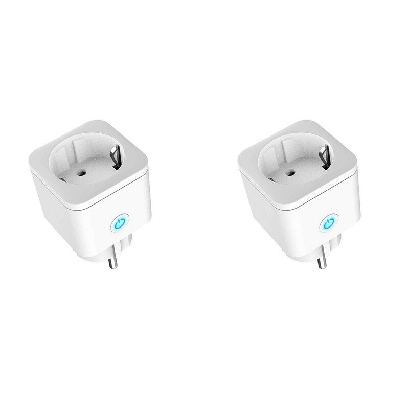 WiFi Smart Socket Plug EU 100-240V Adaptor Wireless Remote Voice Control Power Monitor For Google Home Alexa Tuya: 2pieces
