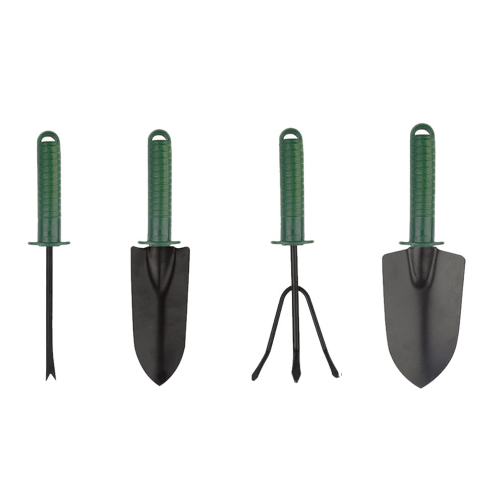 4pcs Set Shovel Rake Spade Plastic Handle Metal Head Kids Tool Mini Garden Tools Supplies Accessories