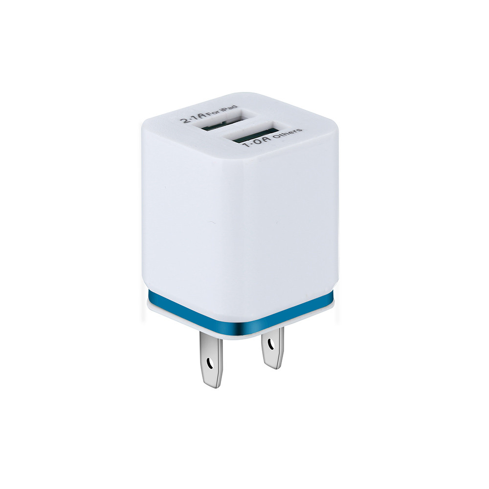 USB-Ladegerät-Adapter, 5 V/2 A, Dual-USB-Ladegerät, schnelles Aufladen für iPhone XS Max, Wandadapter, US-Stecker, Ladekabel, Projekte