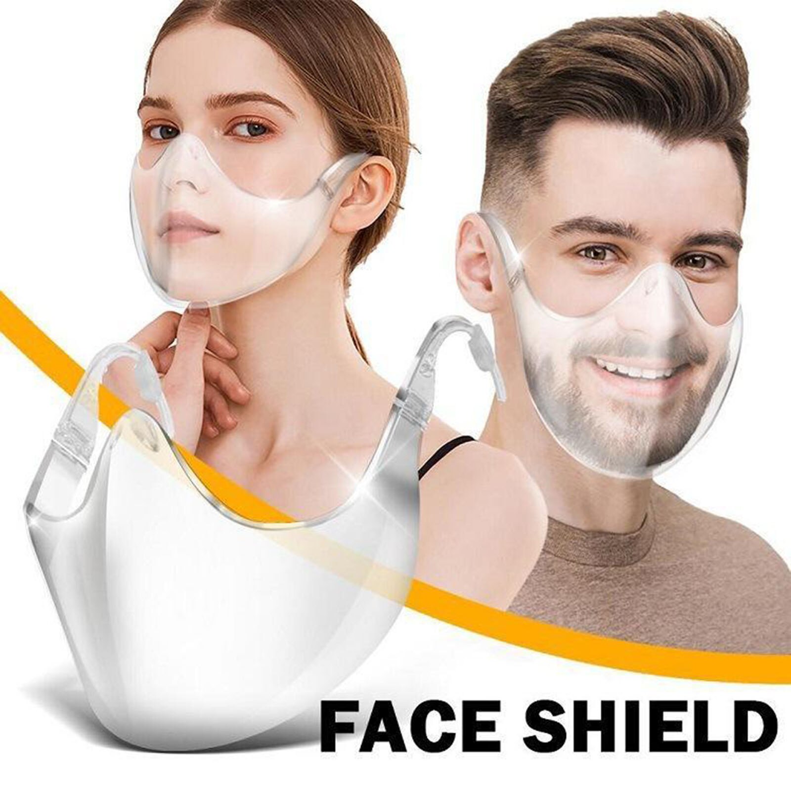 Clear Gezicht Shield Guard Beschermen Herbruikbare Transparante Half Gezichtsmasker Wasbare Anti-Splash Anti-Fog Veiligheid Cover