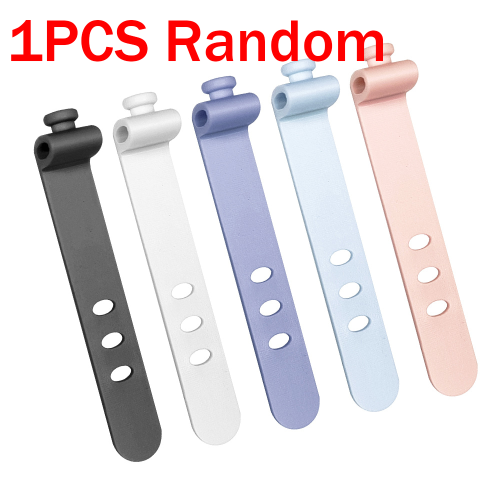 Soporte de Cable de cargador portátil, enrollador de Cable de almacenamiento redondo, gestión de cables retráctil, carrete de Cable USB Flexible, 3-1 Uds.: Multicolor