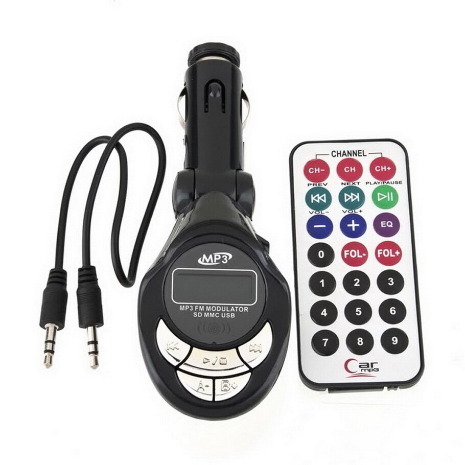 Auto MP3 Speler Draadloze Fm-zender Modulator Usb Cd Mmc Remote 206 Fm Channelsdrop &