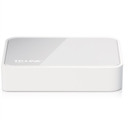 TPLINK-Interruptor de 5 puertos de 100M, TL-SF1005 + carcasa de plástico, mini interruptor Ethernet de escritorio, puertos RJ45, MDI/MDIX, plug and play, concentrador 802.3x