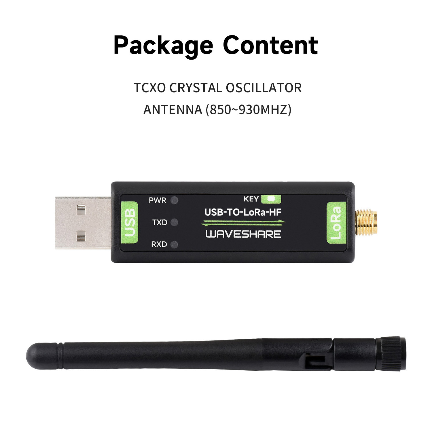 Waveshare usb-zu-lora-datenübertragungsmodul, basierend auf  sx1262, , geeignet für sterben datenerfassung in industrie und landwirtschaft: Blau