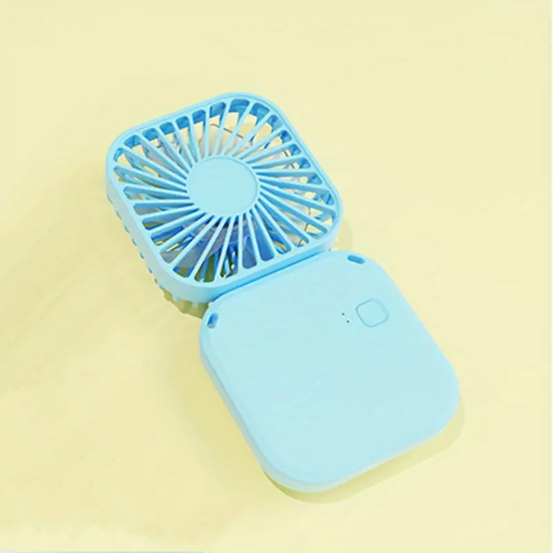 Mini Folding Hanging Neck Fan Foldable Hanging Neck Fan Mini Folding Personal Fan, 3 Speeds USB Charging For Travel Indoor And O: Blue