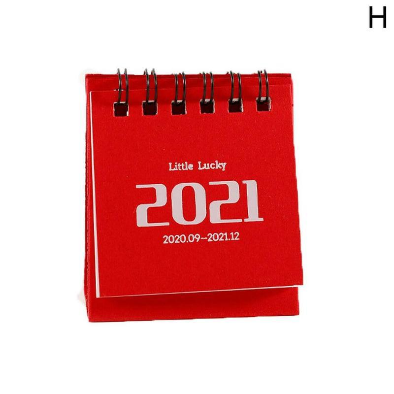 Desk Calendar Dual Daily Schedule Table Planner Standing Calendar Yearly Agenda Organizer Home Office Supplies: cherry red