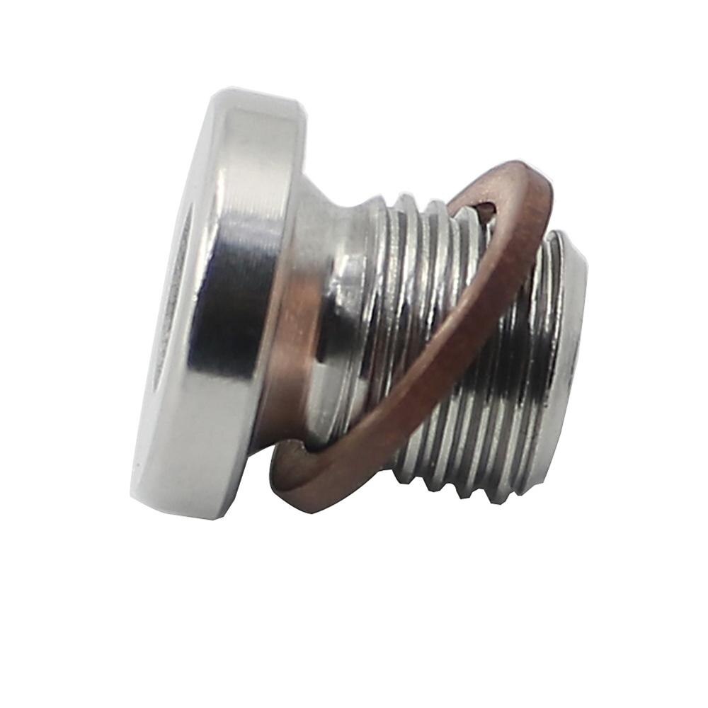 M12 x 1.25mm Oxygen o2 Lambda Sensor blanking Plug Cap Exhaust Systems Hollow bolt plug fit for Motorcycles and Cars
