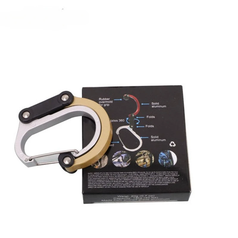 Camping hybrid Ausrüstung Clip Karabiner Rotierender Haken Clip Nicht verriegelnde starke Clips zum Angeln Wandern Reisen Rucksack Karabiner Clip: Grün
