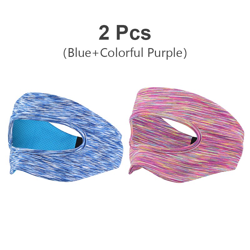 2 Pcs Vr Accessoires Eye Cover Ademend Zweet Band Verstelbare Maten Met Virtual Reality Headsets Voor Oculus Quest 2 Vr masker: blue and c purple