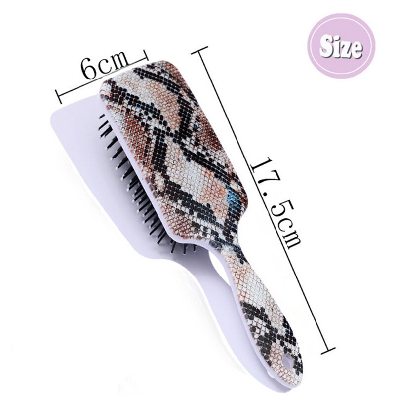 Leopard Snake Print Haar Kussen Kam Glad Airbag Plastic Vrouwen Snijden Haar Kam Voor Thuis Haar Borstel Kappers