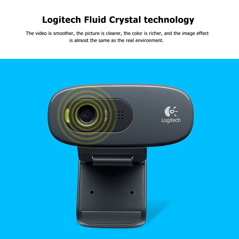 100% Logitech C270 C270i 720P HD Webcam Built-in Mic Computer PC Desktop USB Web Camera for Live Broadcast Video Calling Webcast