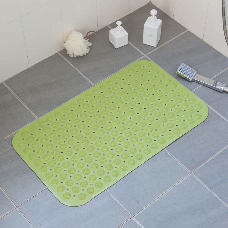 Badmat 36X71Cm Zuignap Veiligheid Douche Bad Matten Antislip Badkamer Vloermat Pvc Waterdichte Massage voet Pad: Green