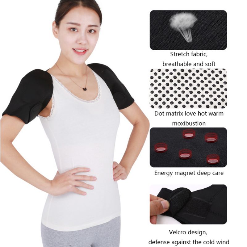 Shoulder Support Self Heating Breathable Thermal Wrap Protector Warmer Brace For Elderly Pregnant Women Men