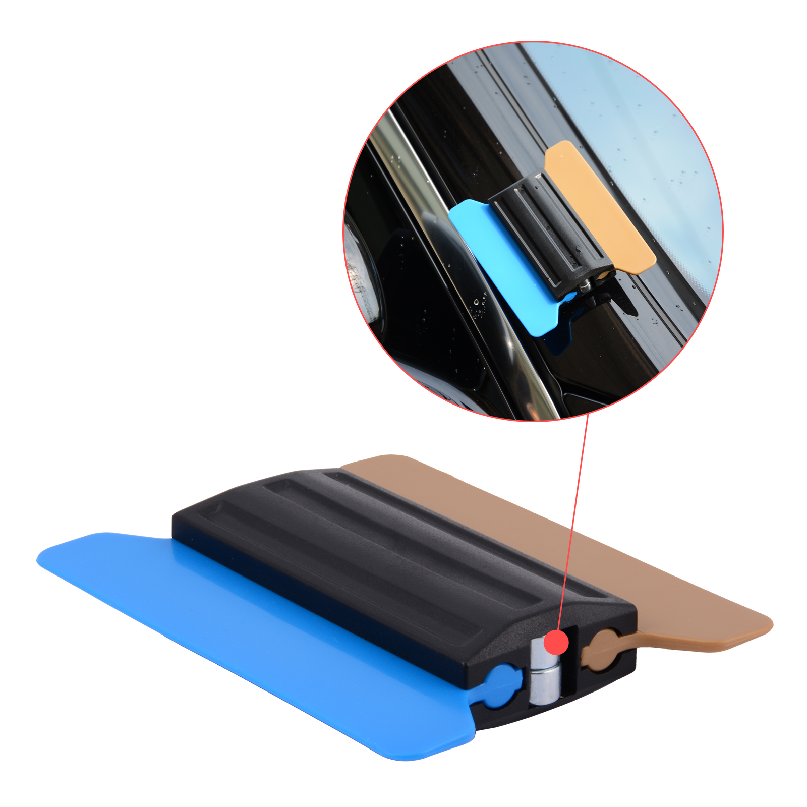 EHDIS Car Vinyl Film Wrap Magnetic Squeegee with 6pcs Scrapper Fabric Cloth Window Tint Tool Sticker Foil Tinting Accessories