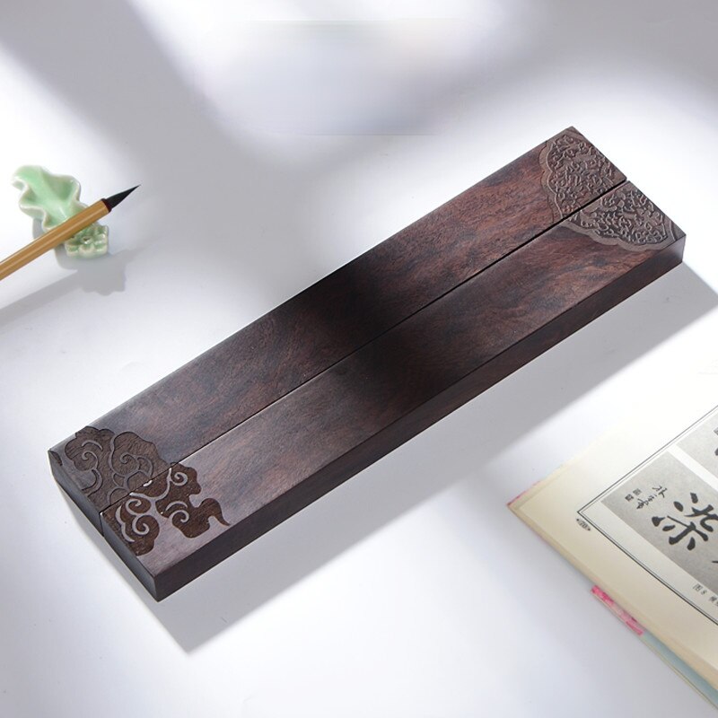 Ballast Zwart Catalpa Houtsnijwerk Kalligrafie Creatieve Ornamenten Boek Drukken Apparaat Rijst Papier Ballast Presse-papier: B