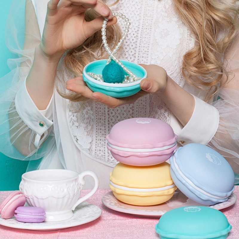 1PC Macaron sieraden organisator oorbellen oorbellen ketting opbergdoos thuis draagbare verpakking om uit te gaan