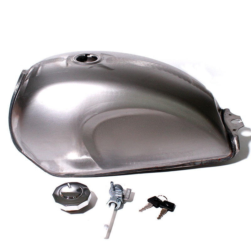 Unpainted Universal Motorcycle 9L Gas Fuel Tank Oil Box Raw Bare Metal Cafe Racer Scrambler For CFMOTO Mandrill