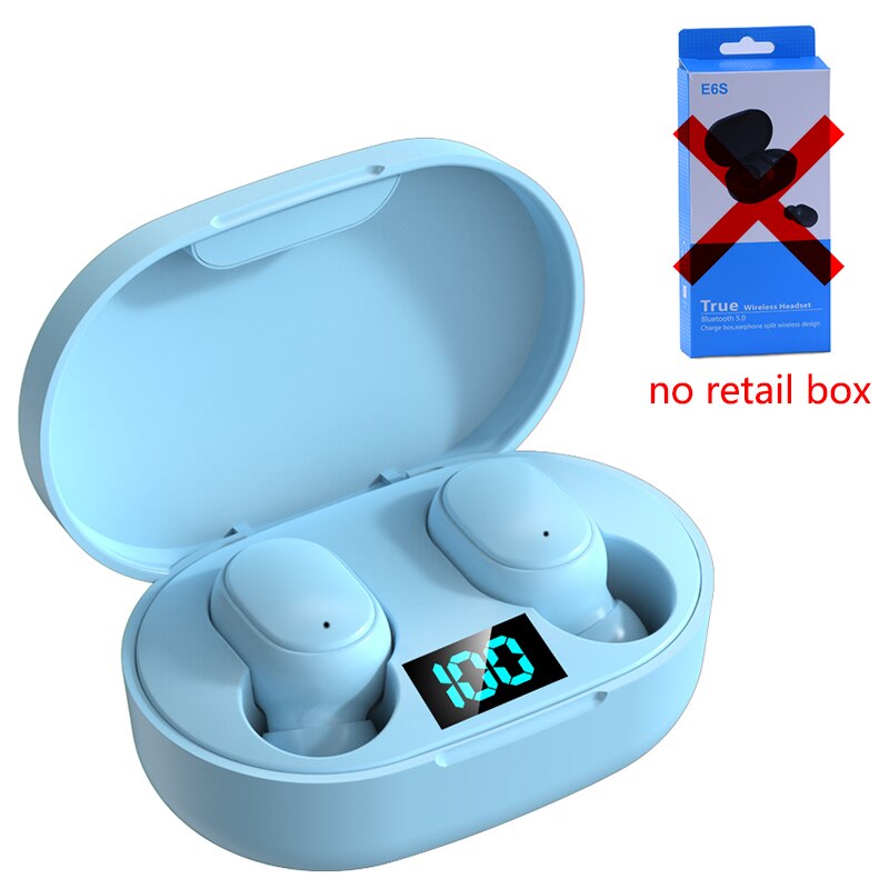 ROCKSTICK E6S Wireless TWS Bluetooth 5.0 Music Game Earphone Mini Earbuds and Charge BOX Sport Headset for xiaomi All Smartphone: B without retail box