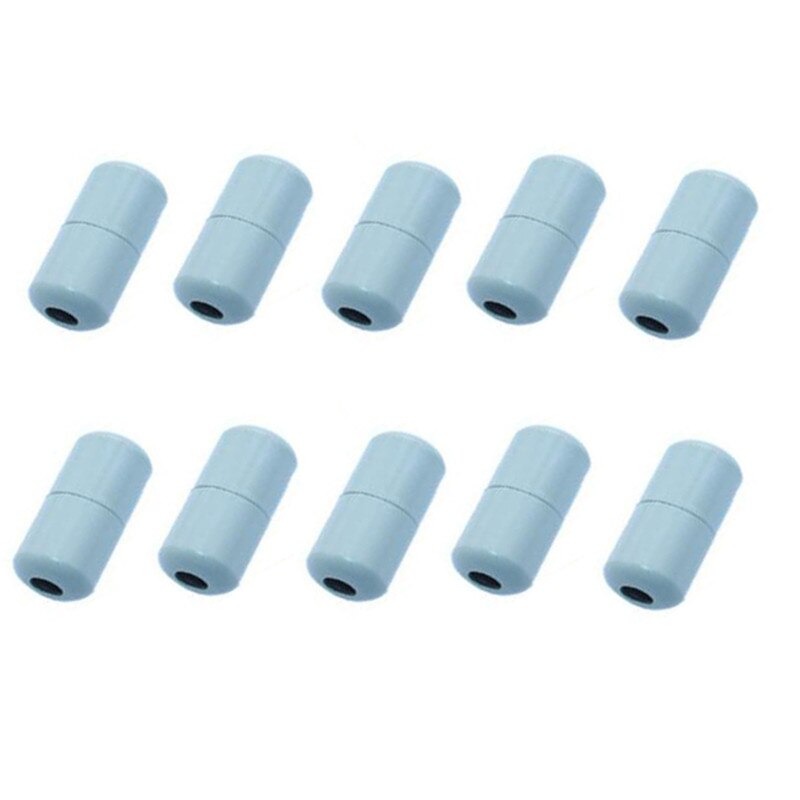 10 Uds. De cierres elásticos para cordones, cierre de cápsula de Metal, hebillas de punta, sin cordones, accesorios para cordones: Gris