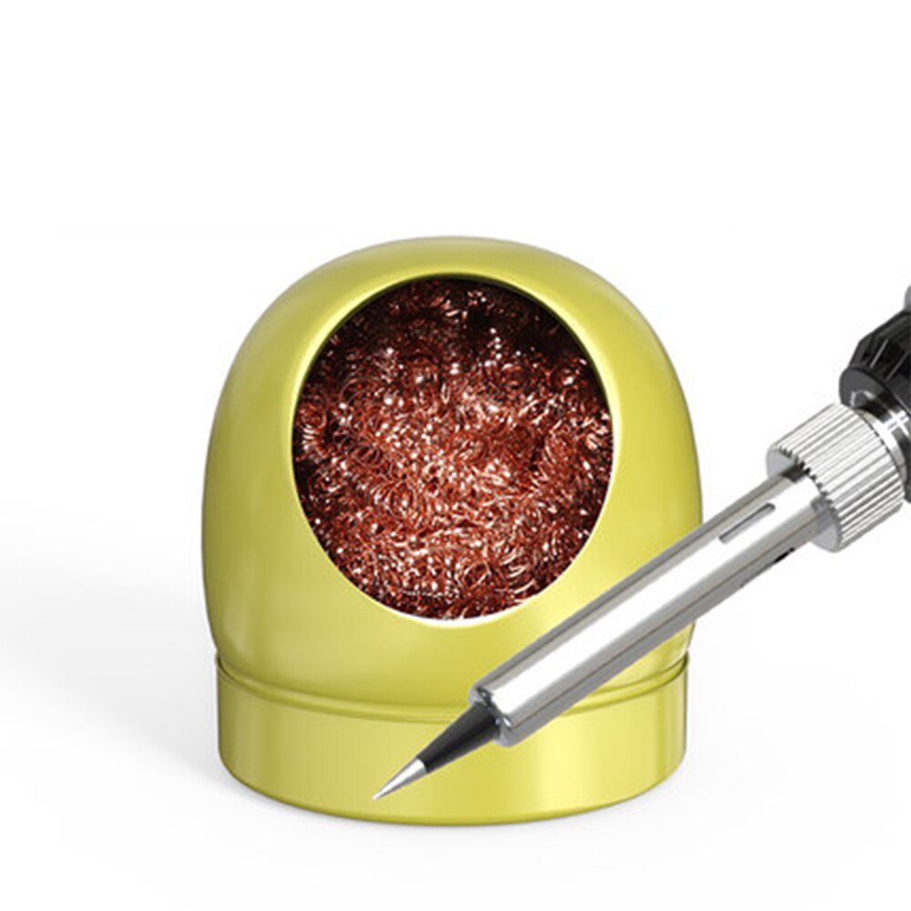 Clean Net Solder Iron Tip Cleaner Ball Holder Steel Wire With Stand Set Welding Soldering Cleaning Electric iron Accessories: Red