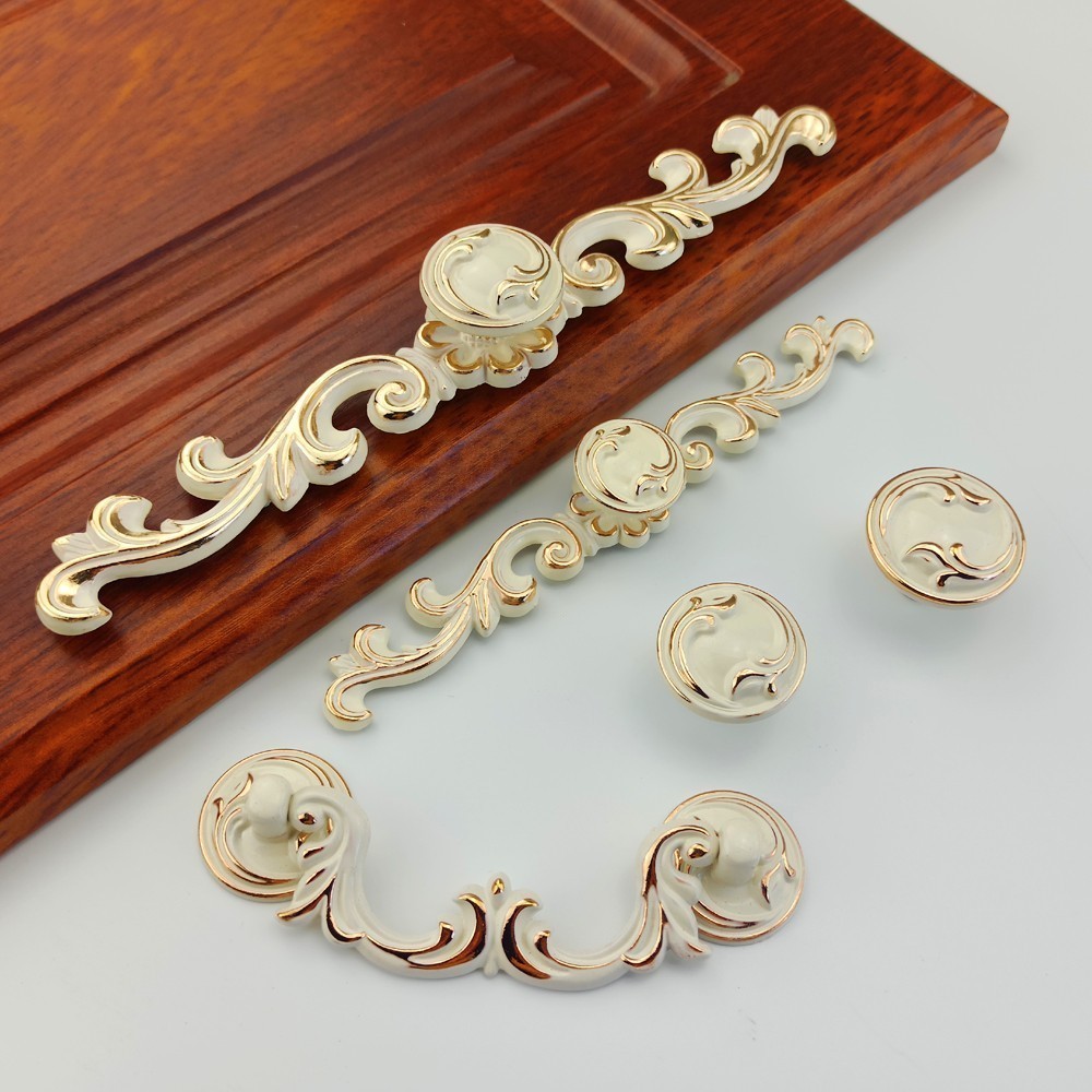 European Style Handles For Furniture Kitchen Cabinets Door Drawer Table Knobs Wardrobe Cupboard Desk Bronze Handle Dresser Pulls