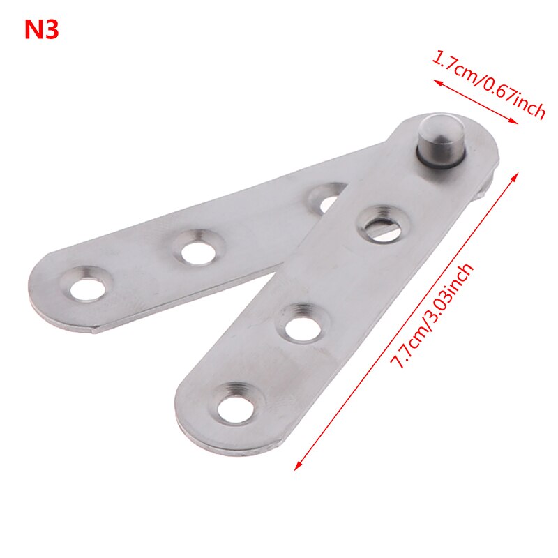 Stainless Steel 360 Degree Rotating Door Pivot Hinge Tone Rotary Hardware House Supplies Hinges- Sliver 4Sizes: N3