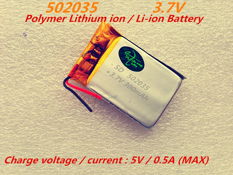 Supply lithium polymeer batterij 502035 3.7 V 052035PL 300 mah GPS MP3 MP4 MP5 batterij