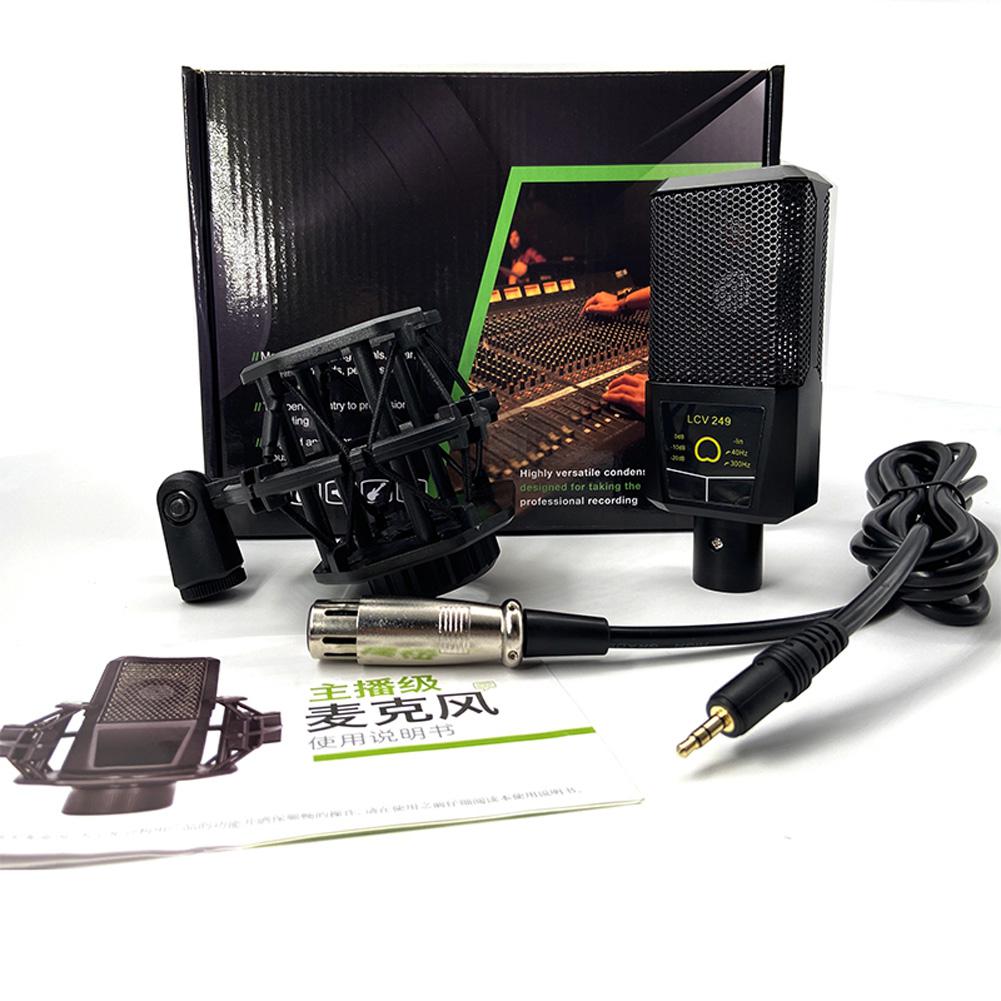 Condenser Recording Microphone Square Multi-function Microphone with Shock mounts