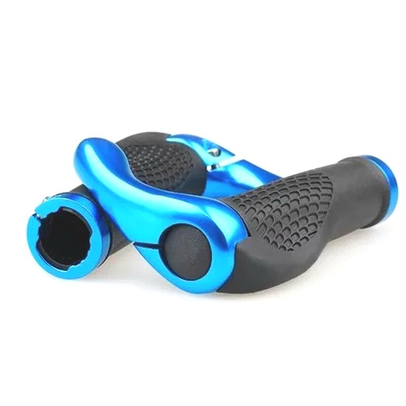 Manillar de bicicleta de montaña y carretera, accesorio ergonómico antideslizante, 2 uds.: Black Blue