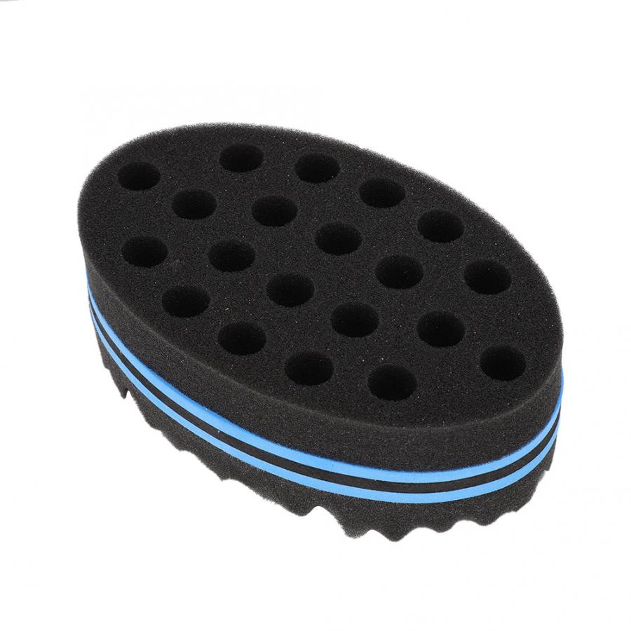 Brosse éponge Double face, multi-trous, tresse latérale, pour boucler les cheveux, outils de coiffure