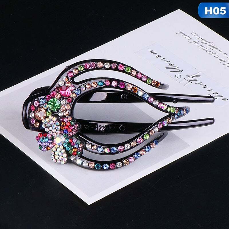 1Pc Rhinestone Flower Duckbill Hair Claws Hair Clips For Women Hairpin Ponytail Headwear Hair Styling Tools Accessories