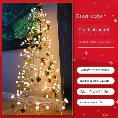 Kerst Decoratie Ins Nordic Kerstboom Woninginrichting Kerst Verlichting Scene Layout Led Licht Boom Meubels: 1.2m green Pendant