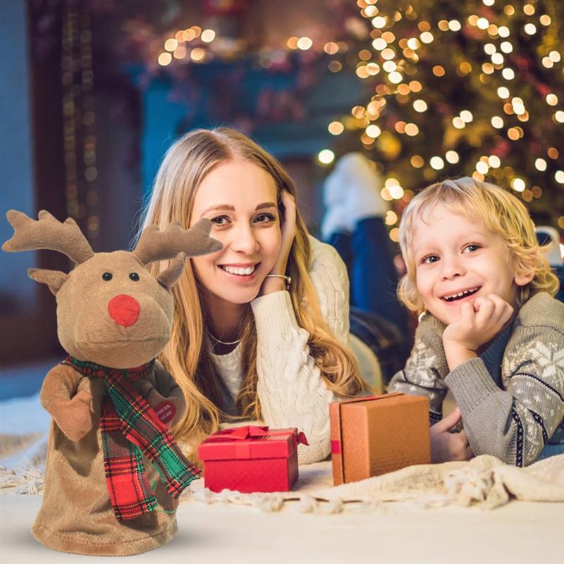 Elektrische Tanzen Elch Rentier Santa Claus Plüsch Puppe Mit Musik Haushalt Weihnachten Dekoration Weihnachten exquisit Elektrische