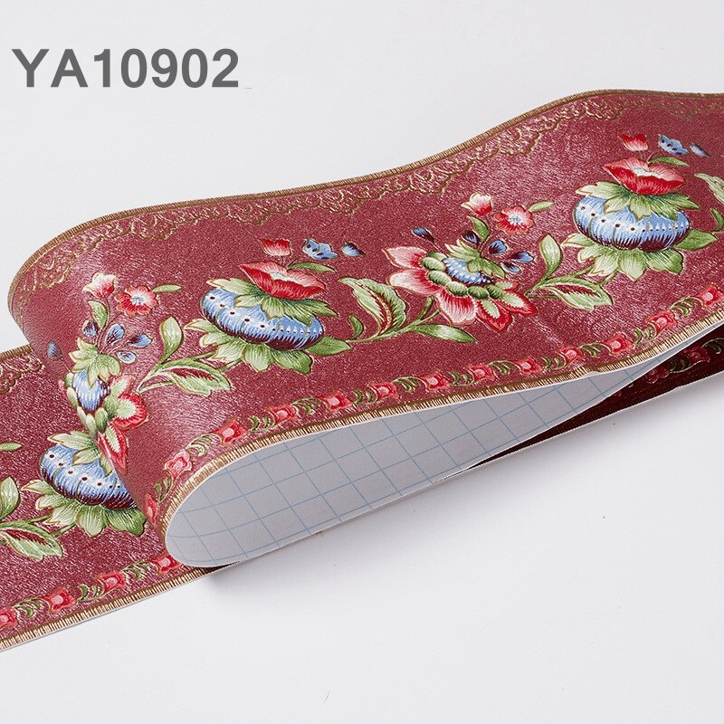 3D Embossed Baseboard Self-adhesive Waistline Sticker Baseboard Border Stickers Waterproof Living Room Bedroom PVC Wall Stickers: YA10902
