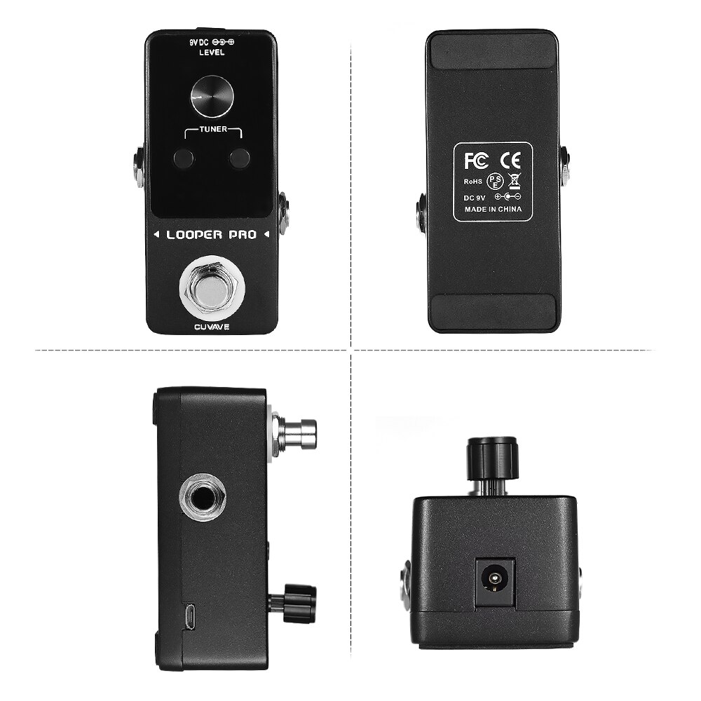 CUVAVE LOOPER PRO Guitar Loop Pedal 9 Loops Total 40 Minutes Recording Time Built-in turning function
