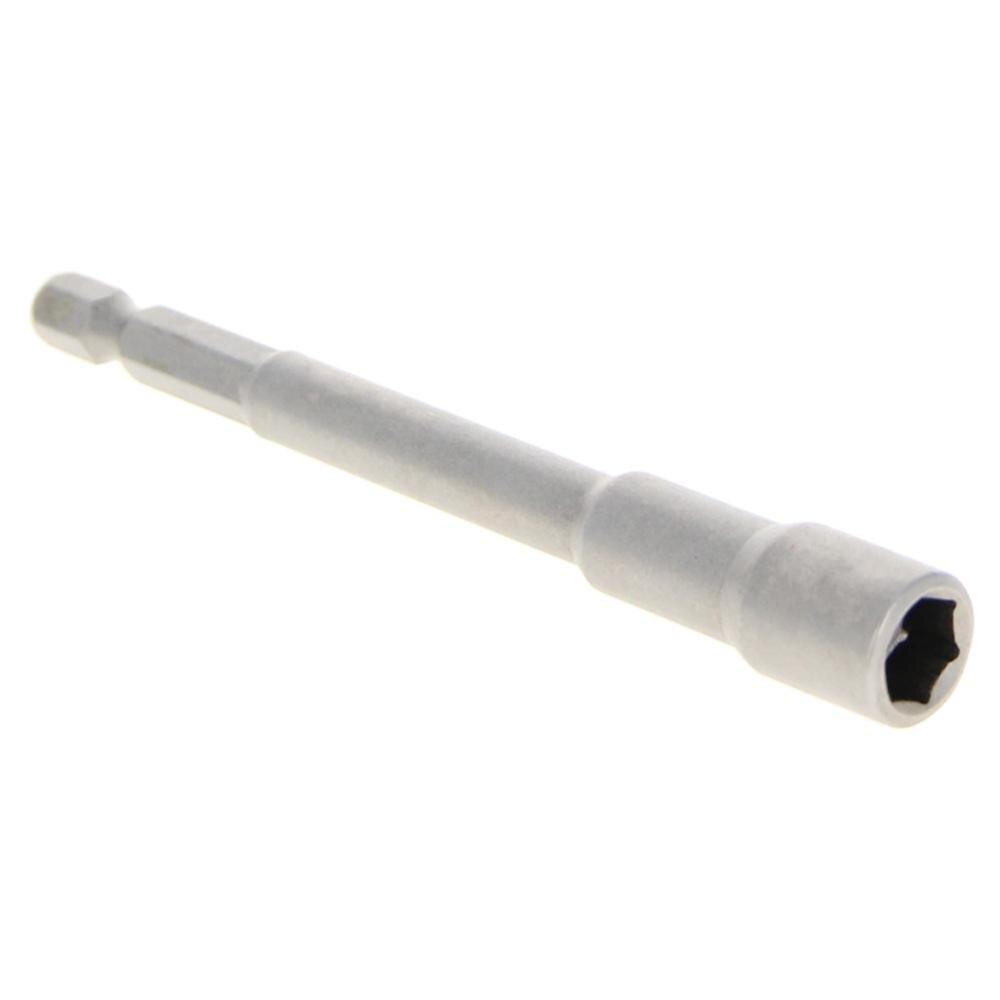 Hand Tool 7 ~ 19 Mm Niet-magnetische Hex Socket 100 Mm Lange 1/4 "Metalen Impact moer Setter Driver Bit Adapter
