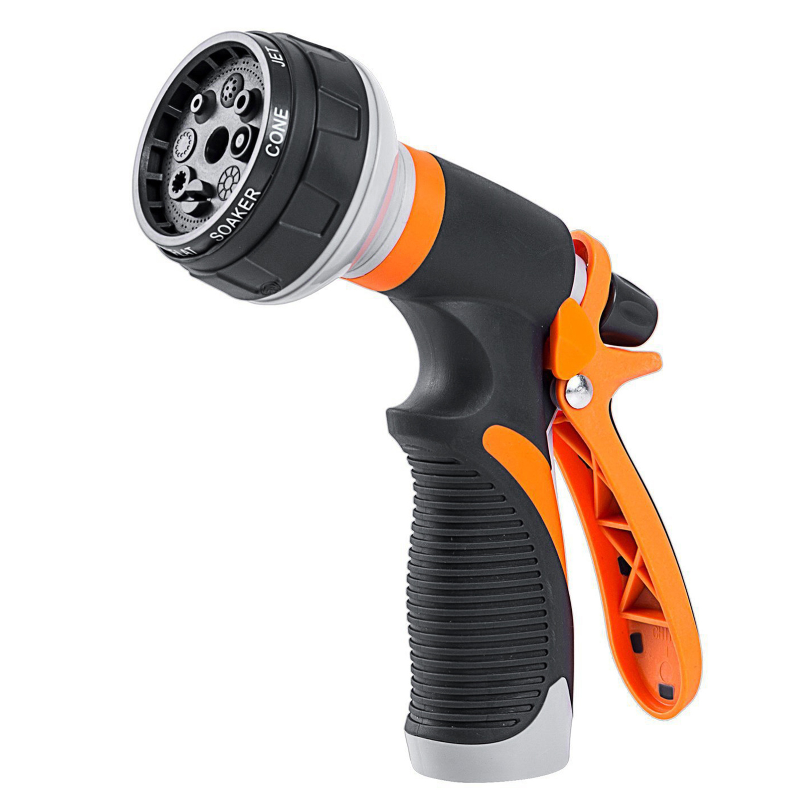 Garden Hose Nozzle 8 Spray Lawn Watering Multi-Function Car Wash High Pressure Durable Hand-Held Tools Hose Sprinkle Tools: Orange