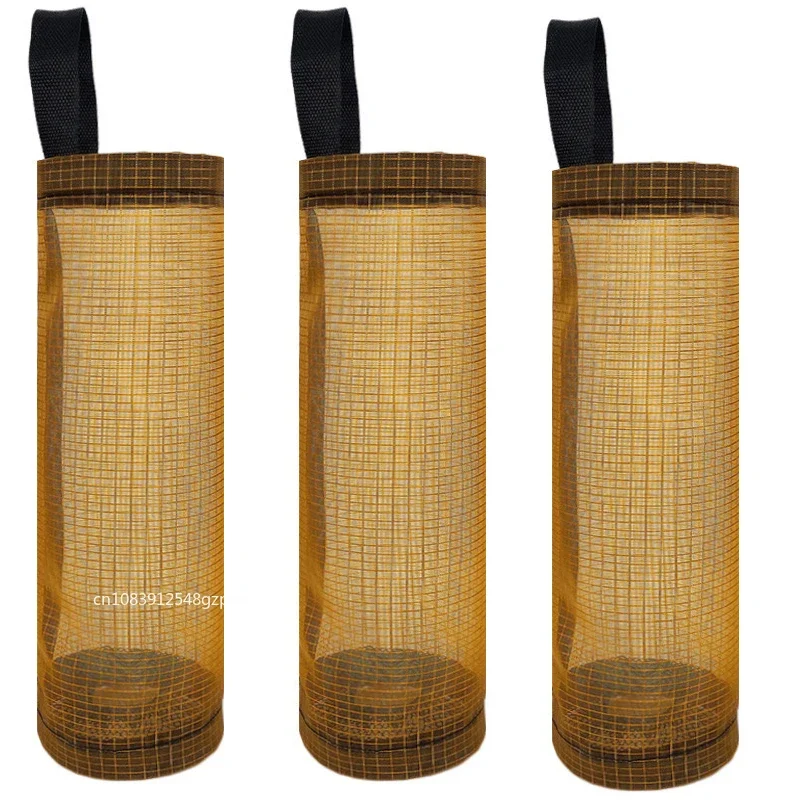 1-5PCS Garbage Bag Storage, Kitchen Wall-mounted Plastic Bags Household Storage Bags Pull-out Shopping Bags Net Bag Storage Bags: plum