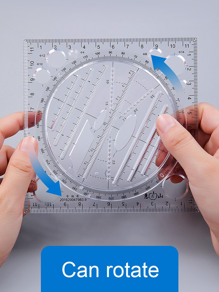 Multifunktionale Lineal Set Mathematik Geometrie Kreis Zeichnung Prüfung Winkelmesser Kreative Zeichnung Schreibwaren Herrscher Ausarbeitung Werkzeuge