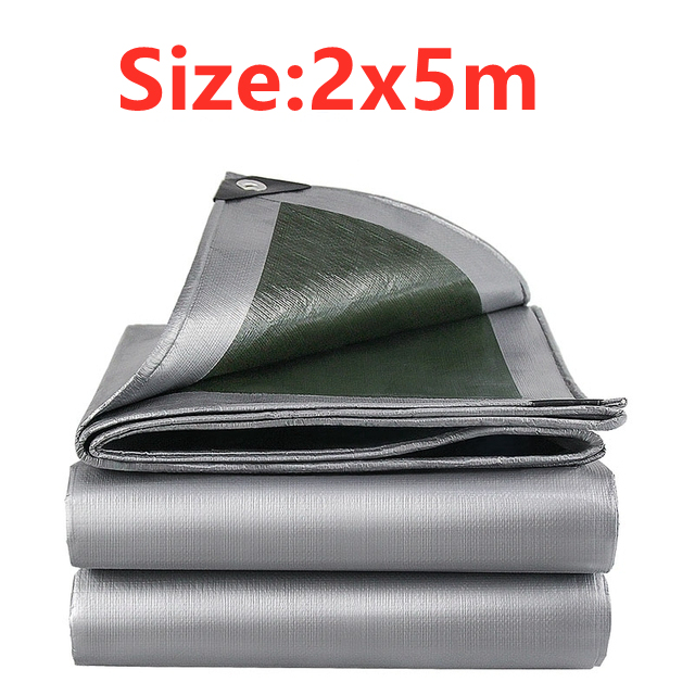 Outdoor waterproof PE tarpaulin 0.32mm awning garden plant shed truck shade sail pet dog roof: 2x5m
