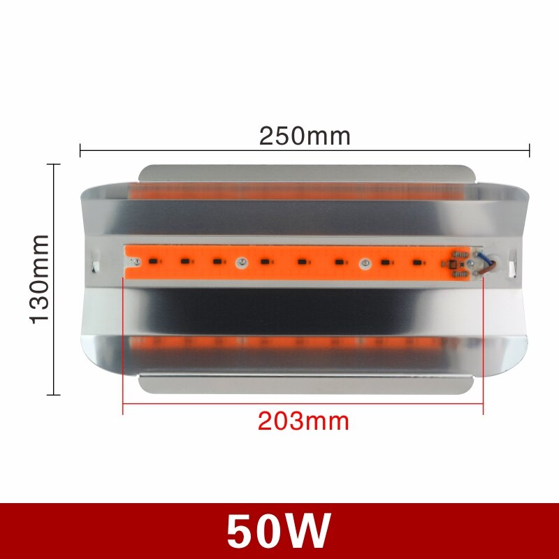 Volledig spectrum led kweeklamp 30w 50w 80w ac 110v 220v groeilamp binnenplantenlamp kas cob buitenschijnwerper: 50w / 110v