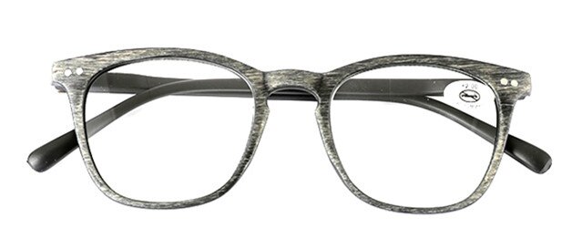Noordse houten kleur oversized kunststof montuur hoogwaardige presbyopie brilmontuur veerleesbril met graad  +1.0 +1.5 +2.0: +400 / Zwart