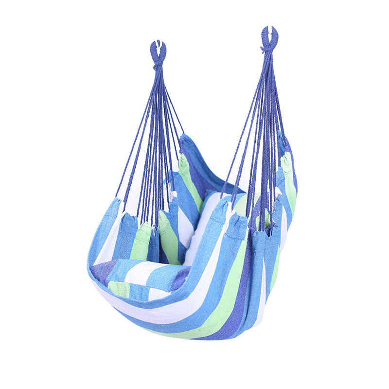Columpio portátil para exteriores, hamaca gruesa para jardín, viaje, Camping, almohada, columpio: Caqui oscuro