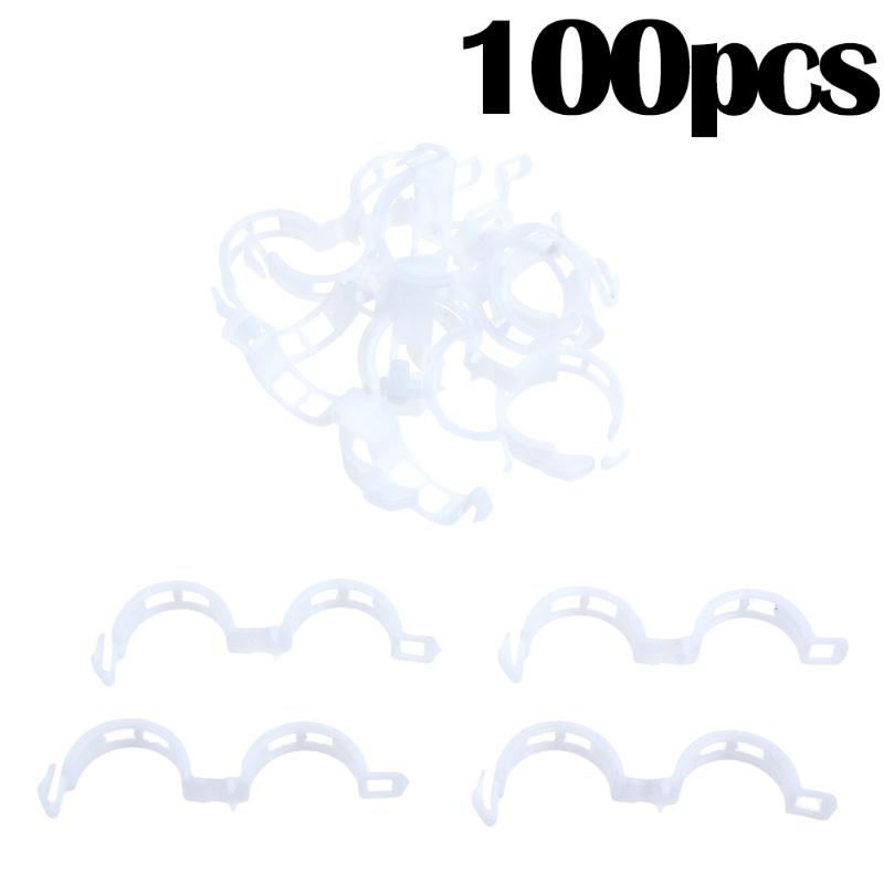 100pc plastik espalier tomat clips støtter forbinder planter vinstokke espalier espalier bure drivhus veggie have plante klip: 100 stk