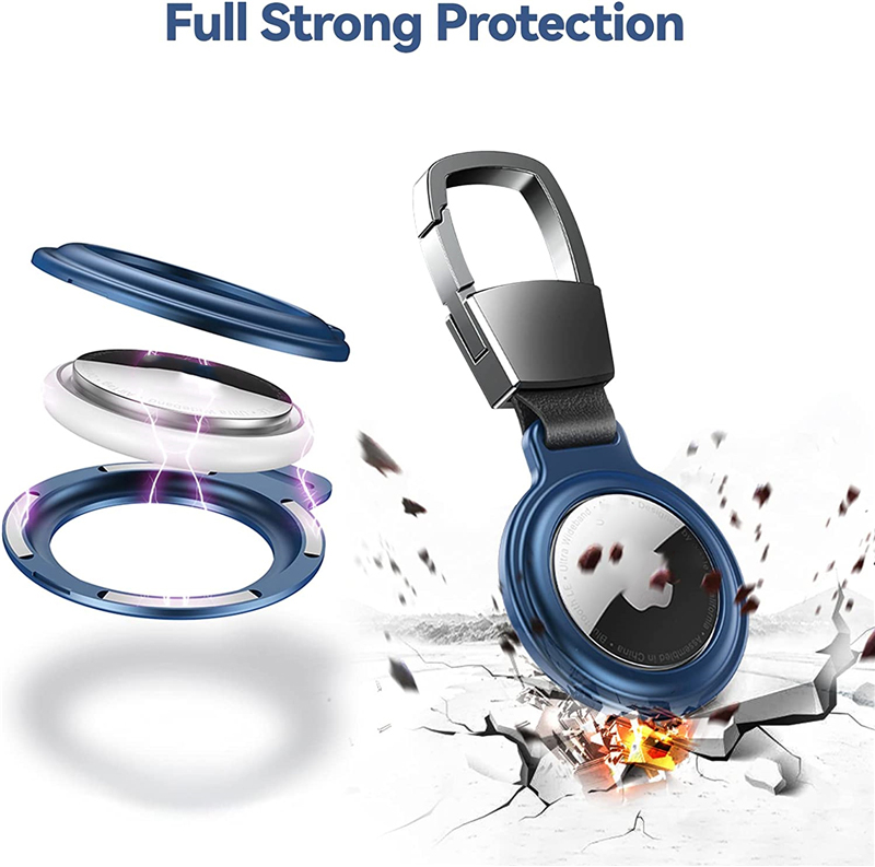 Metal Magnetic Adsorption Case for Apple Airtag Protective Cover Tracker Accessories Anti-scratch Sleeve Keychain For Air tags