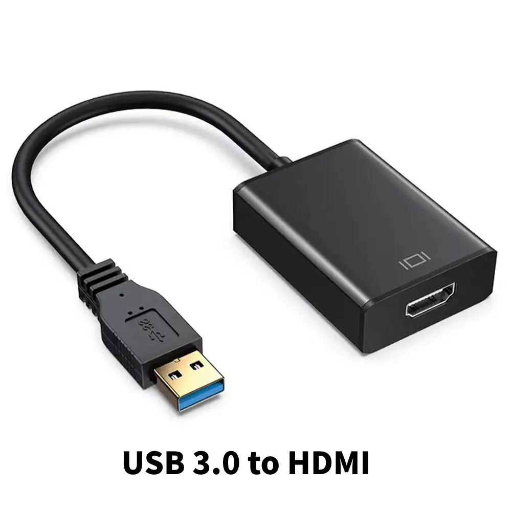 Adaptateur USB 3.0 vers HDMI 1080P, convertisseur USB 2.0 vers HDMI, carte vidéo externe pour PC portable HDTV: Rouge