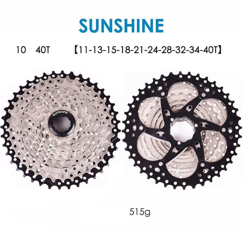 SUNSHINE 8/9/10/11/12S MTB 12 Speed 11-50T Cassette HG Standard 11-50T Ultralight Full Steel Lightweight 12S Sprocket Ultimate: 10S 40T Silver Black